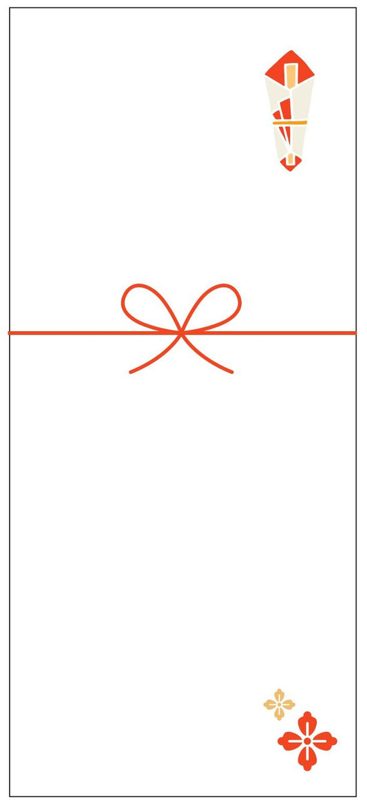 短冊熨斗：蝶結び