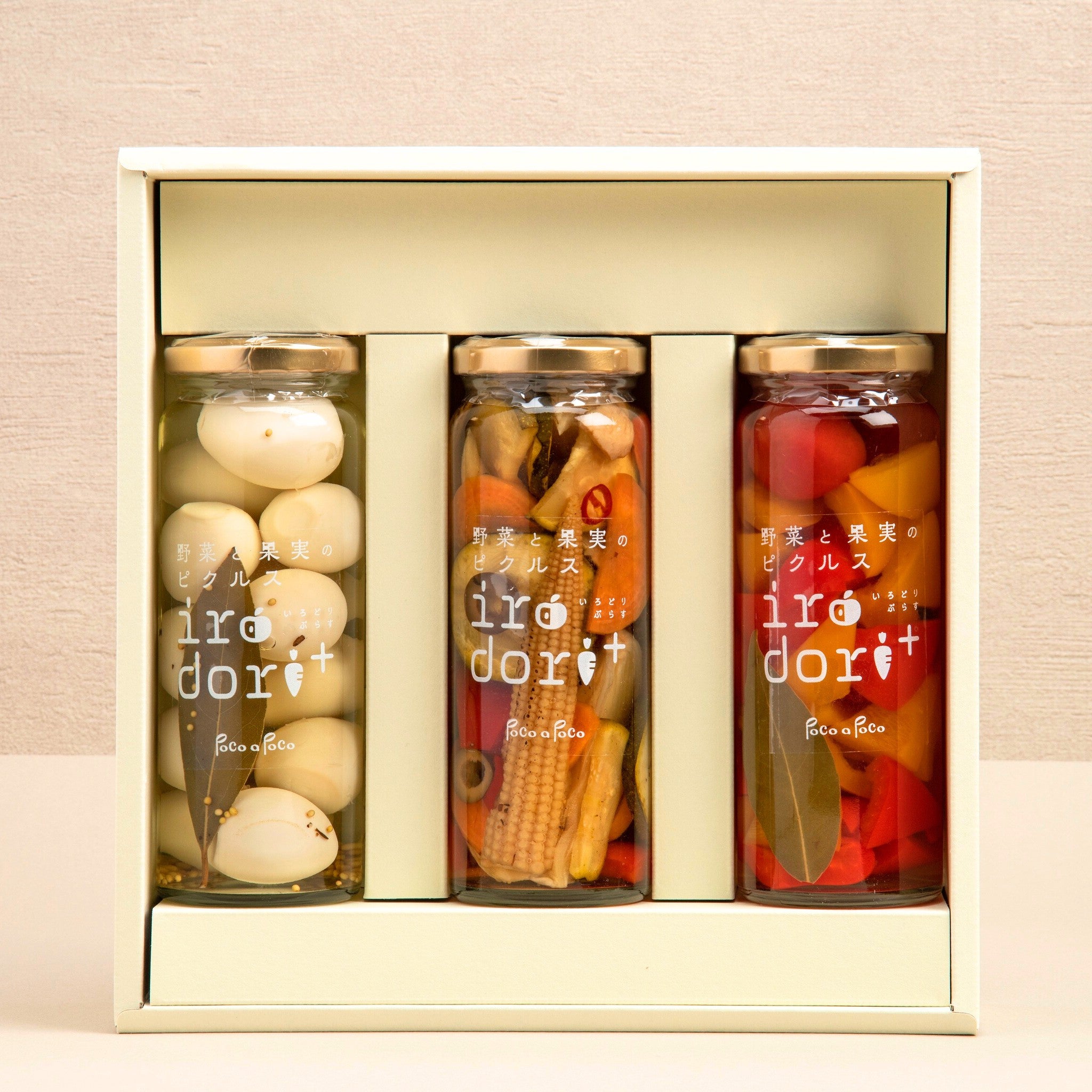 野菜と果実のピクルス irodori+ ギフトセット(3個入) B – Pocofactory